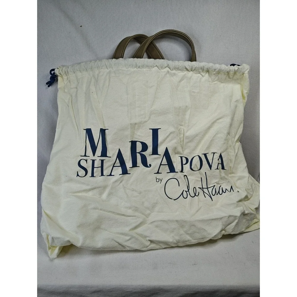 Cole Haan Maria Sharapova Alvy Satchel Bag Summer Khakis Tan Leather Suede NWT